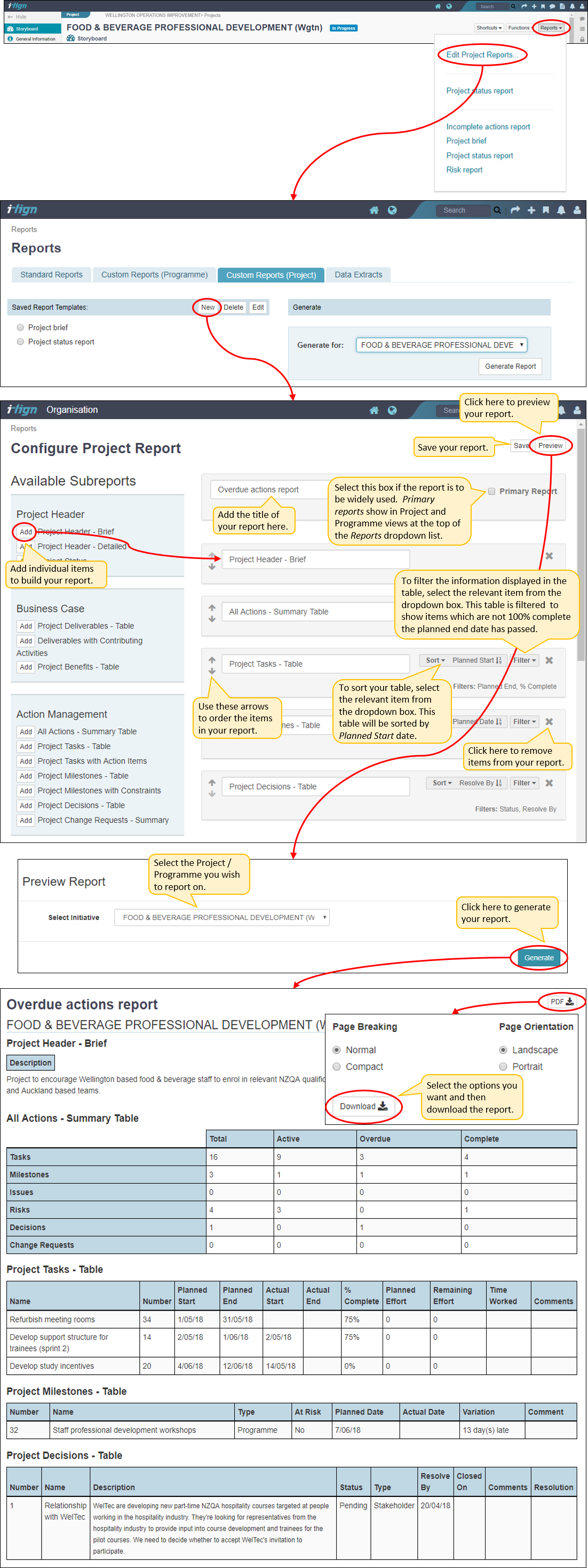 project-and-programme-reporting